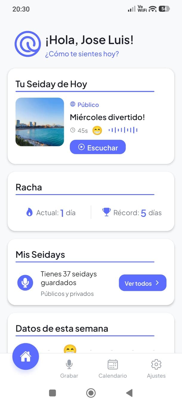 Seiday — Inicio